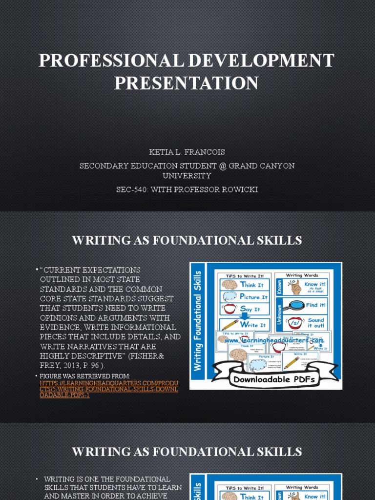 Professional Development Presentation | PDF | Literacy | Learning