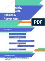 School Boards School Health Policies & Assessment