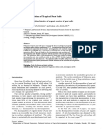 Decomposition kinetics of organic matter in tropical peat soils