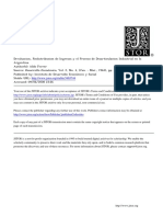 Aldo Ferrer. Devaluación, redistribución del ingreso y el proceso de desarticulación industrial en la Argentina