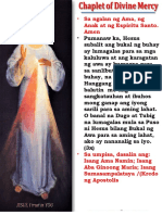 Divine Mercy Chaplet Sa Tagalog