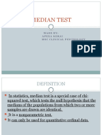 Median Test: Made By: Apexa Kerai MSC Clinical Psychology