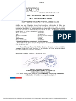 Certificado médico Chile título universidad Valparaíso 2019