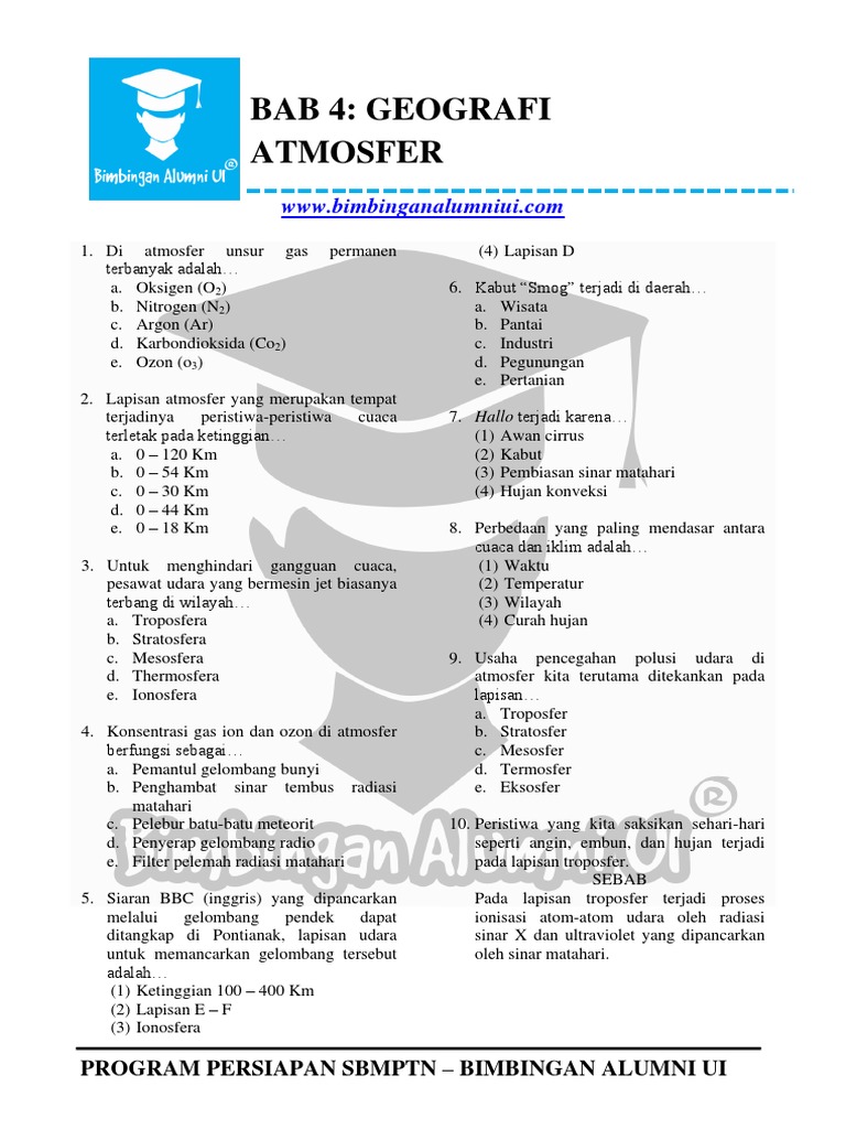 Bab 4 Geografi Atmosfer Pdf