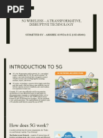 5G Wireless - A Transformative, Disruptive Technology: Submitted by - Abishek Gowda B K (1Sj14Is001)