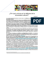 Por Qué Unirnos en La Defensa de La Diversidad Cultural