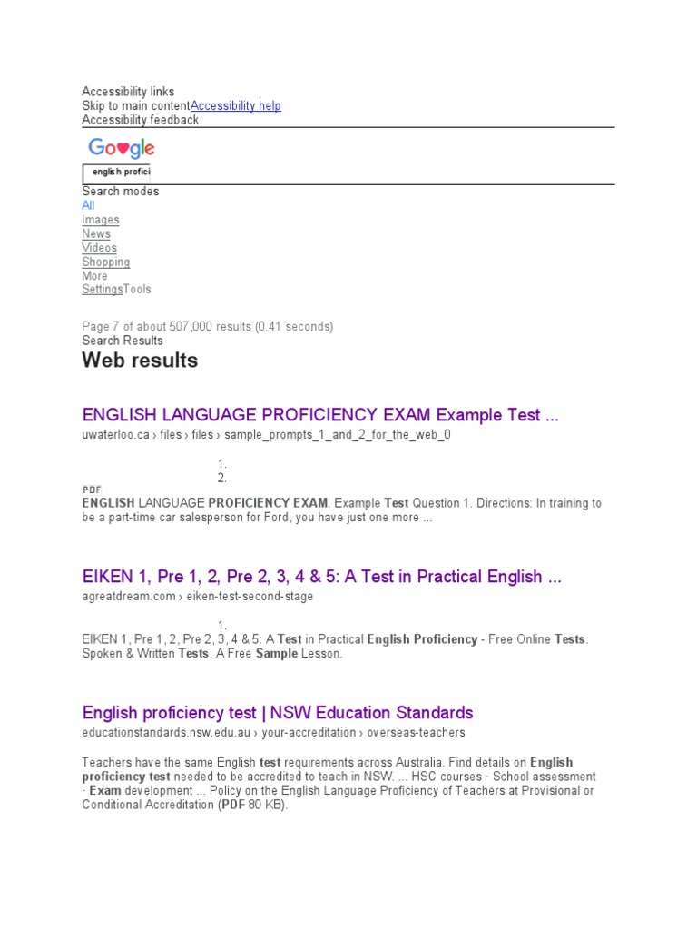 English Language Proficiency Exam Philippines | PDF | Test Of English ...