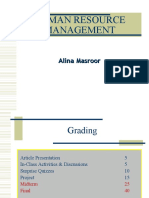 Human Resource Management: Alina Masroor