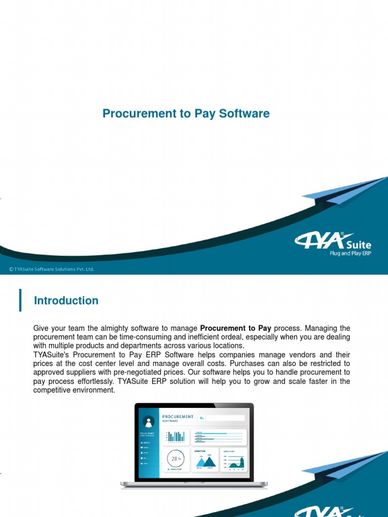 TYASuite's Eprocurement Software | PDF | Enterprise Resource Planning ...
