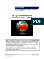 Climate Change Effects on Water Resources and Programs