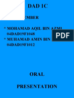 Group Member Mohamad Aqil Bin Azmi 04DAD19F1048 Muhamad Amin Bin MD Saad 04DAD19F1012