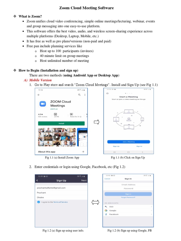 Zoom Cloud Meeting Software Guide | PDF