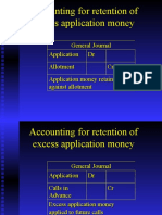 Accounting For Retention of Excess Application Money