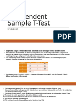 Independent and Paired Sample T-Test 2