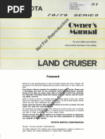 Land - Cruiser - 78 - Series Owner Manual PDF