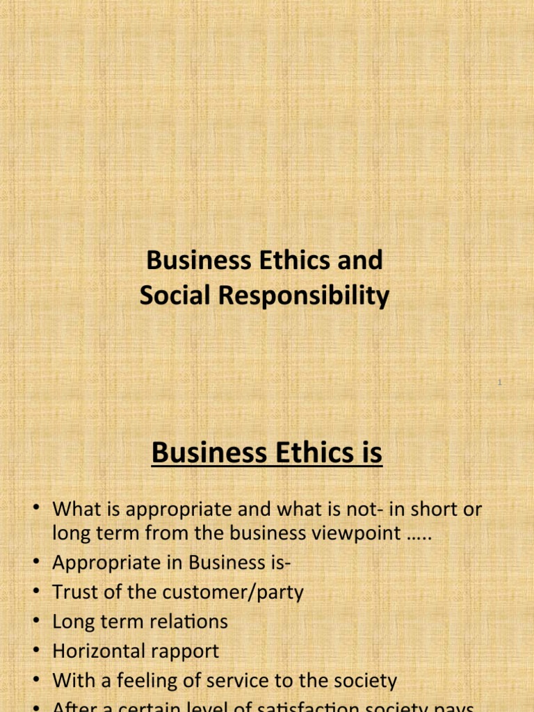 CSR and Business Ethics | PDF | Business Ethics | Corporate Social ...