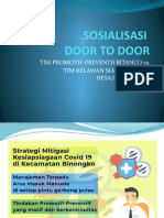Sosialisasi Door To Door: Tim Promotif-Preventif Bitanco-19 Tim Relawan Siaga Covid 19 Desa/Kelurahan