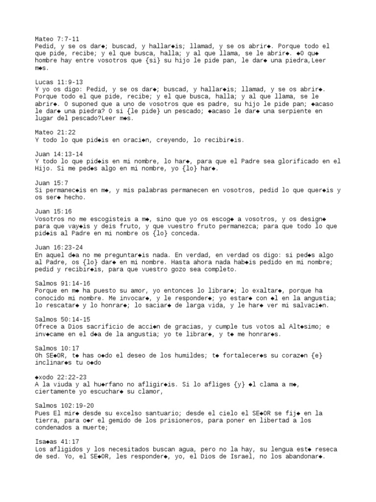 Promesas de Dios sobre la Oración | PDF | Comportamiento religioso y ...