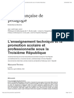 L’enseignement technique et la promotion scolaire et professionnelle sous la Troisième République