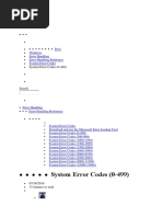 System Error Codes (0-499)