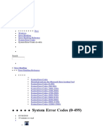 System Error Codes (0-499)