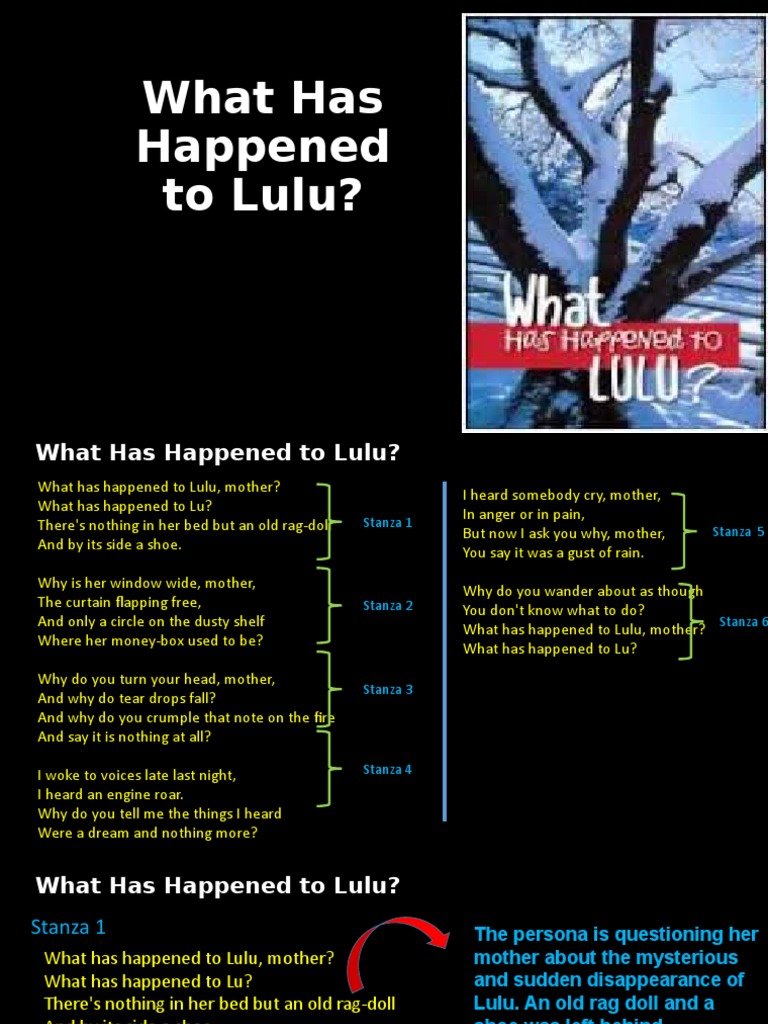 What Has Happened To Lulu | PDF