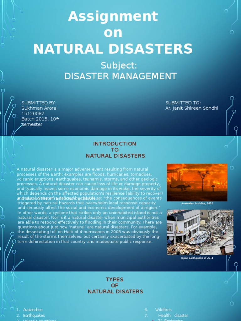 Understanding Natural Disasters | PDF | Natural Disasters | Tropical ...