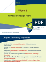 Week 1 Lecture  HRM and STrategic HRM