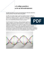 Descifrando el código genético: el descubrimiento del flujo de información ADN-ARN-proteínas