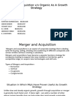 Mergers & Acquistion V/s Organic As A Growth Strategy: Brought To You By