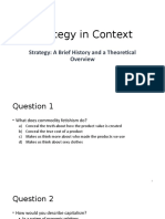 Strategy in Context: Strategy: A Brief History and A Theoretical