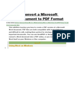 How To Convert A Microsoft Word Document To PDF Format: Using Word On Windows