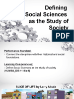 Defining Social Sciences As The Study of Society