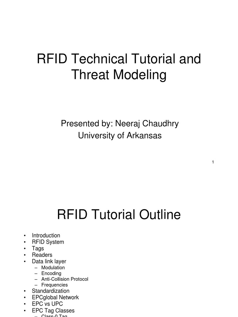 Rfid Tutorial Threats 051201 | PDF | Radio Frequency Identification ...