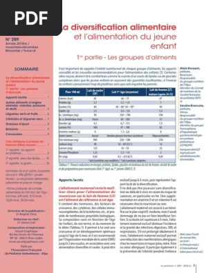 Lepediatre 2 Diversification Pdf Allaitement Acides Gras Omega 3