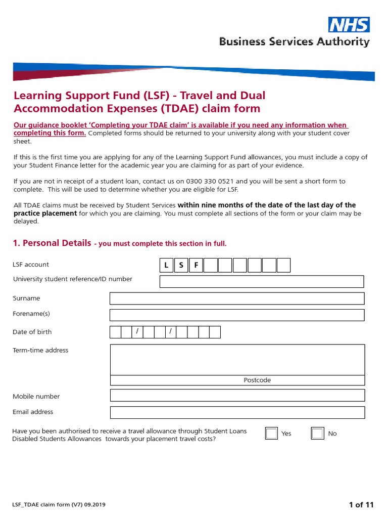 lsf travel expenses claim form