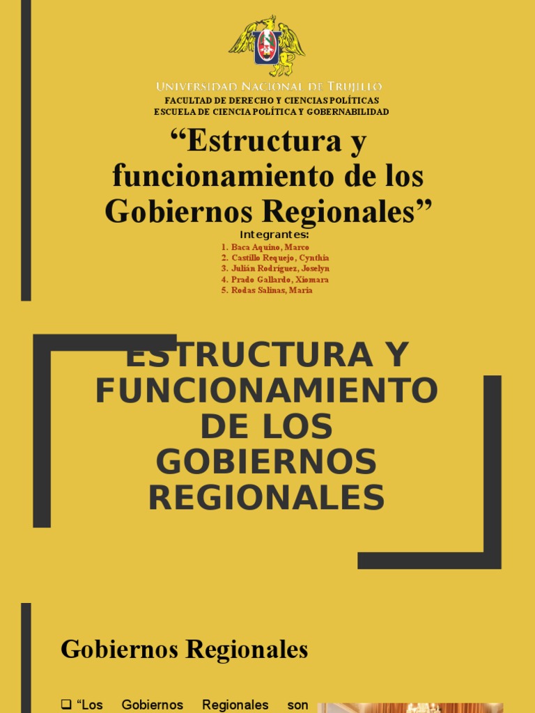 Estructura de Gobiernos Regionales | PDF