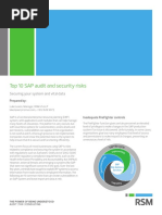 Top 10 SAP Audit and Security Risks: Securing Your System and Vital Data