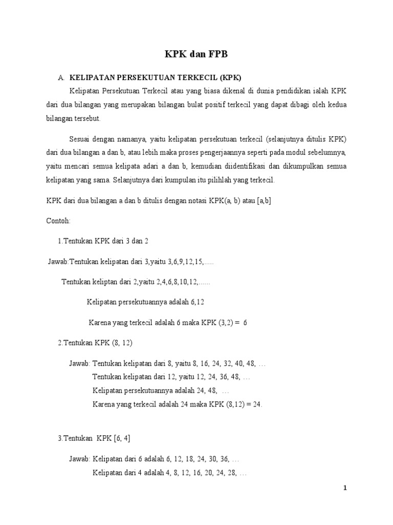 Kpk Dan Fpb 0