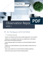 Observation Report: Nguyen Tran Dang Khoa