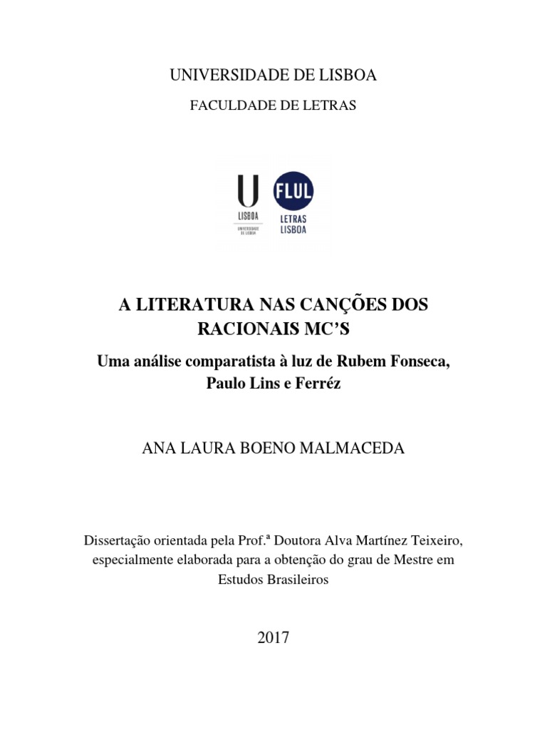 A literatura das margens: análise da letra da canção “A vingança” como  valorização do rap nos estudos literários contemporâneos