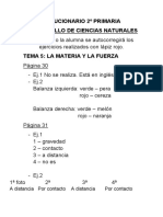 Solucionario Cuadernillo Ciencias Naturales - Materia y Fuerza