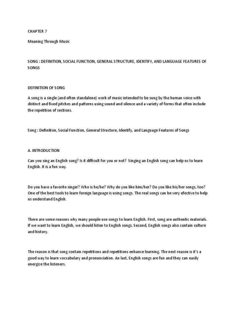 Understanding Song Structure and Meaning | PDF | Refrain | Song Structure