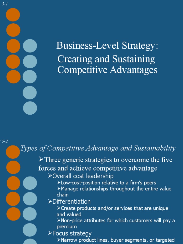 Business Level Strategy | PDF | Competitive Advantage | Strategic ...