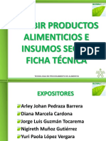 Recibir Productos Alimenticios