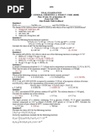 A. Strong Acid, Weak Base, Salt: Final Examination Subject: General Chemistry A. Subject Code: 604001