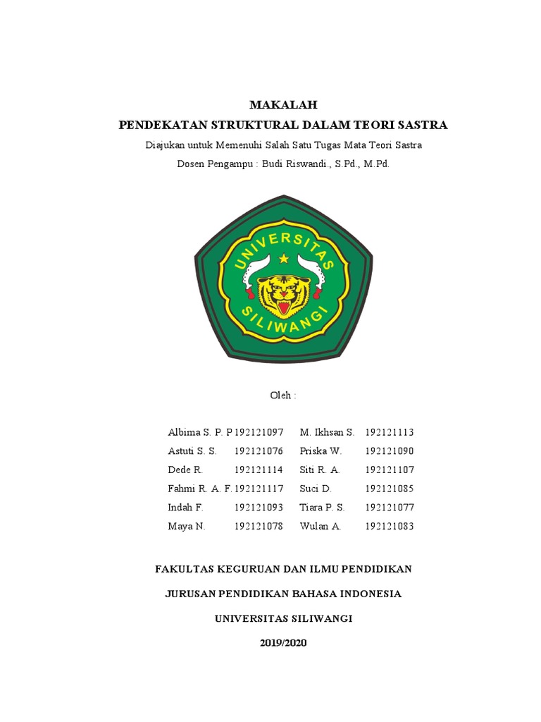 Teori Sastra Pendekatan Struktural Pdf