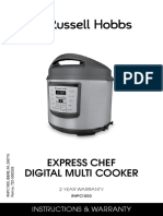 Express Chef Digital Multi Cooker: Instructions & Warranty