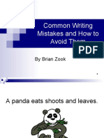 Common Writing Mistakes and How To Avoid Them: by Brian Zook
