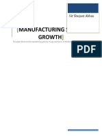 Manufacturing Sector Growth: Sir Shujaat Abbas